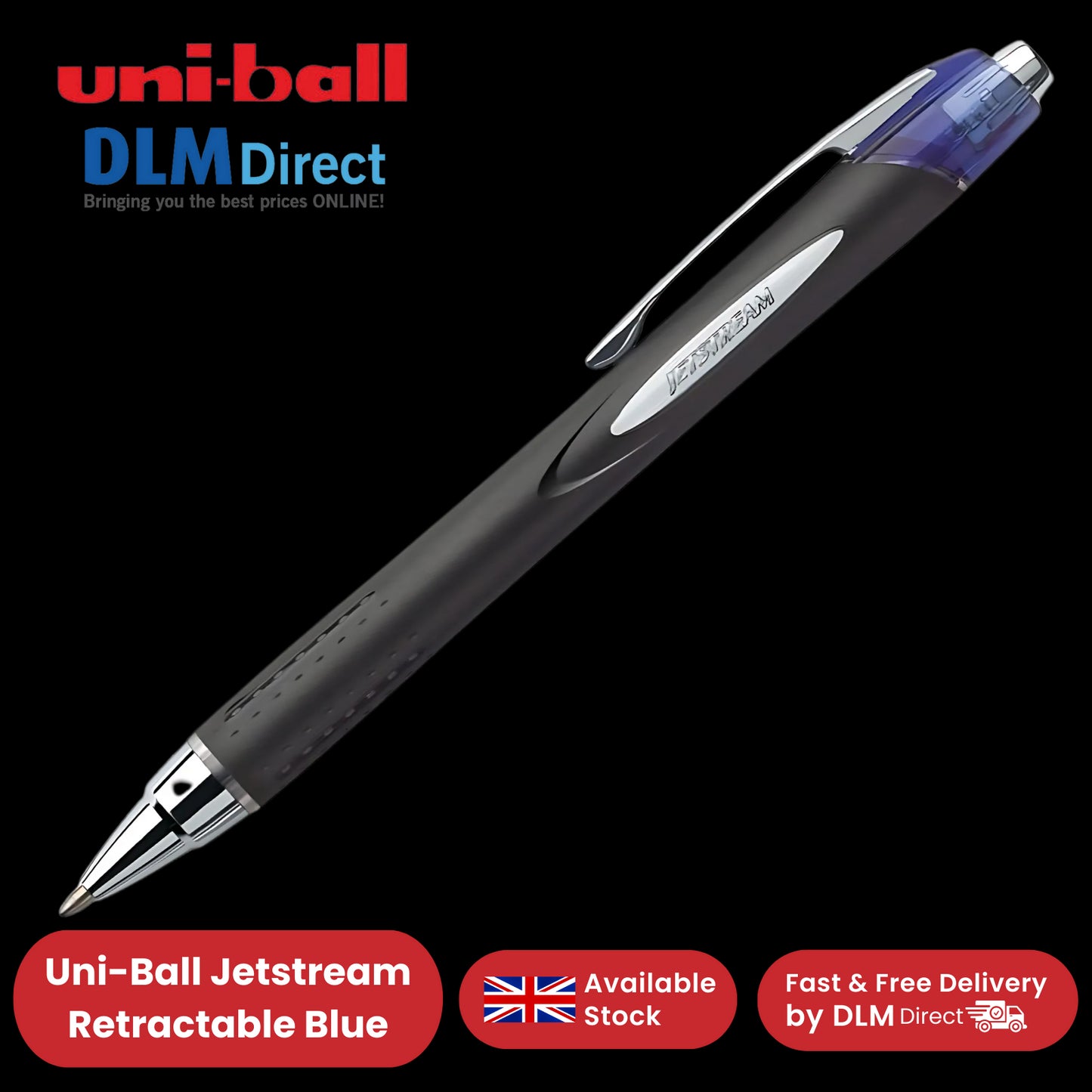 Uni-ball Jetstream Retractable Blue Reliable Performance, School or Office Use