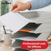 Durable VARICOLOR Letter Trays - 5 ABS Paper Organiser, Colour Grip Handles A4 Paper Trays for Desk