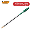 BIC CRISTAL MEDIUM BALL POINT PEN GREEN - BOX OF 50 - 1 to 5 Packs
