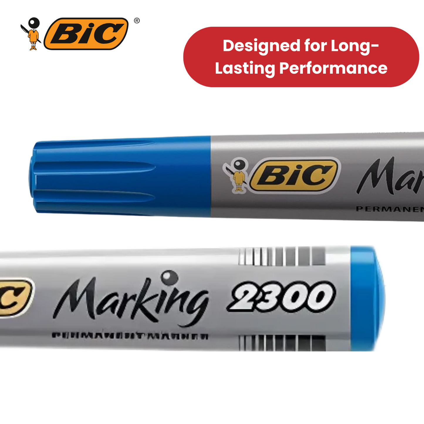 BIC Marking 2300 ECOlutions Permanent Chisel Tip Markers Blue - Single Pen