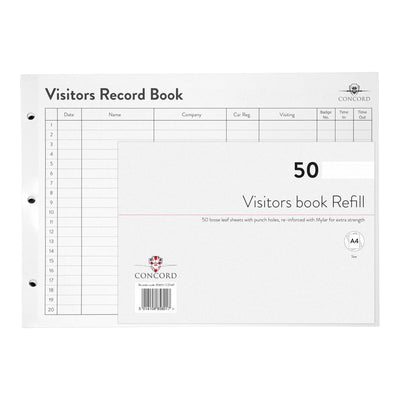 Visitor Book Refill A4 Sign-In Sheets with Durable Paper for Offices and Schools