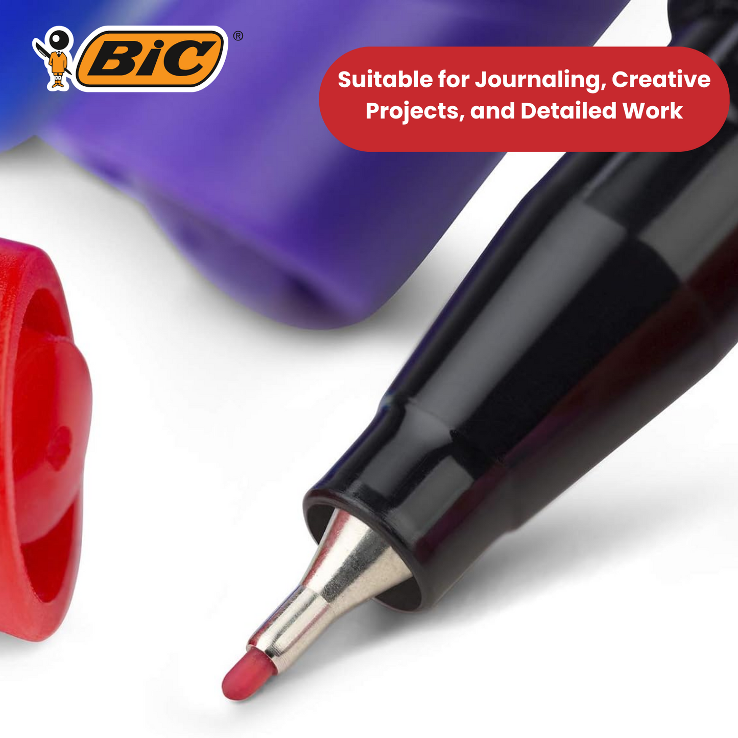 BiC Intensity Fine Felt Tip Pens, Pack of 6
