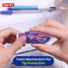 Tippex Micro Tape Twist 10 Pack Assorted Colours with Rewinding and Twist Cap
