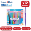 Paper Mate Flair Felt Tip Pens Candy Pop (12-Pack) - Vibrant Colors No-Bleed Ink