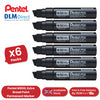 PENTEL  N50XL PERMANENT MARKER BLACK - Pack of 6
