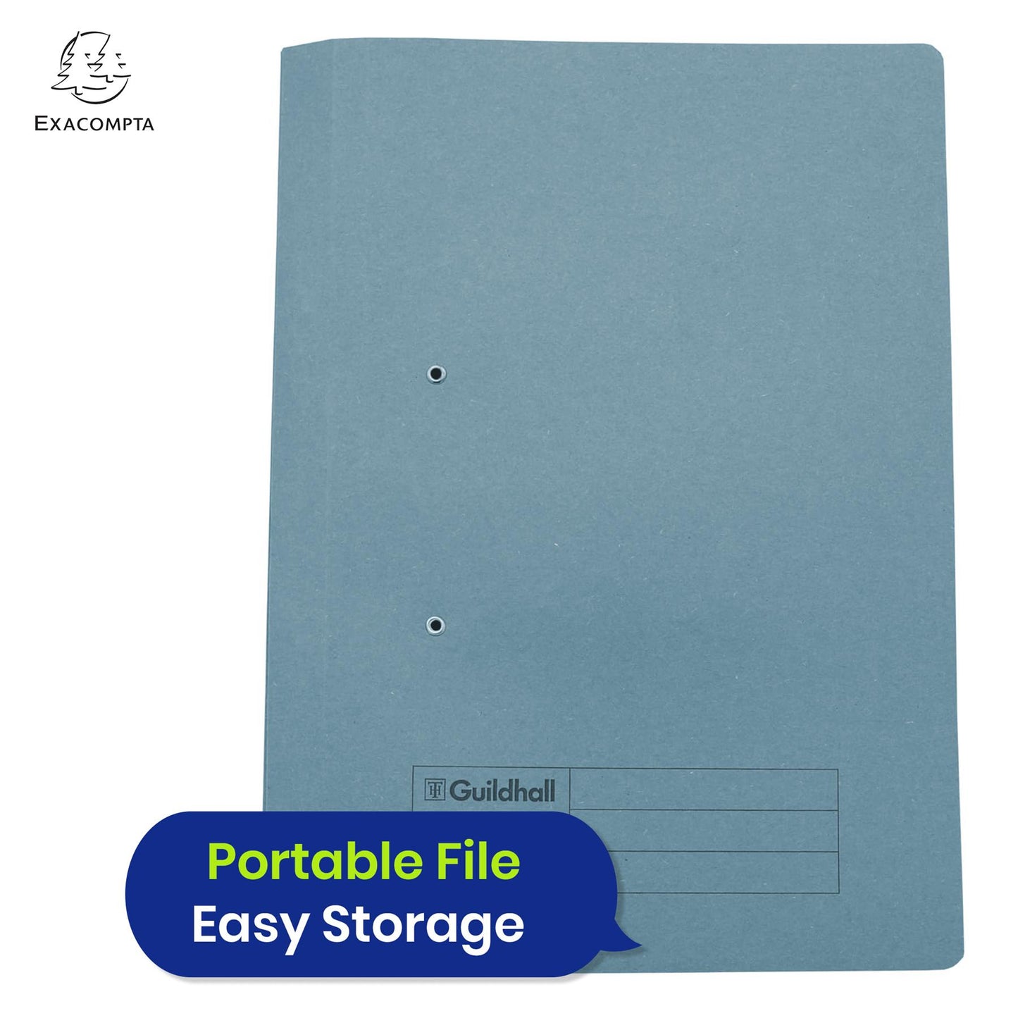Exacompta Guildhall Spring Manilla Transfer File, 285gsm Blue Angel Certified Folder, Pack of 25