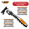 BIC Flex 5 Hybrid Men's Razor Refills  - Box of 4 Cartridges