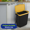 DURABIN 60L Black Bin Set and Yellow Hinged Lid with 25x 110L Bin Bags
