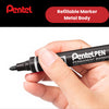 Pentel N50 Permanent Marker Bullet Tip 1.5-2mm Line Black Ref N50-A - 1 to 24