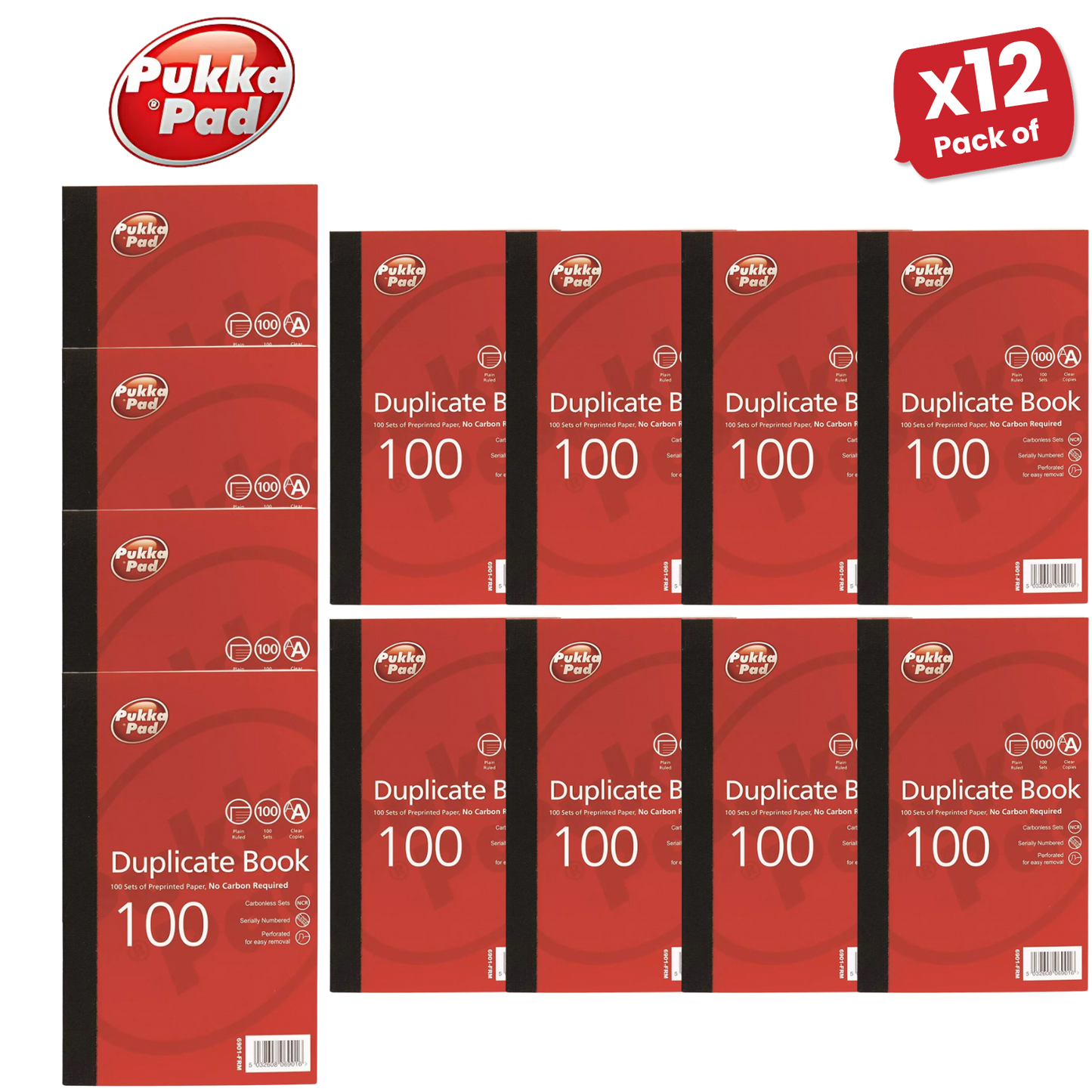 Pukka Pad Duplicate Ruled Book With Carbon 216mm x 130mm - Single