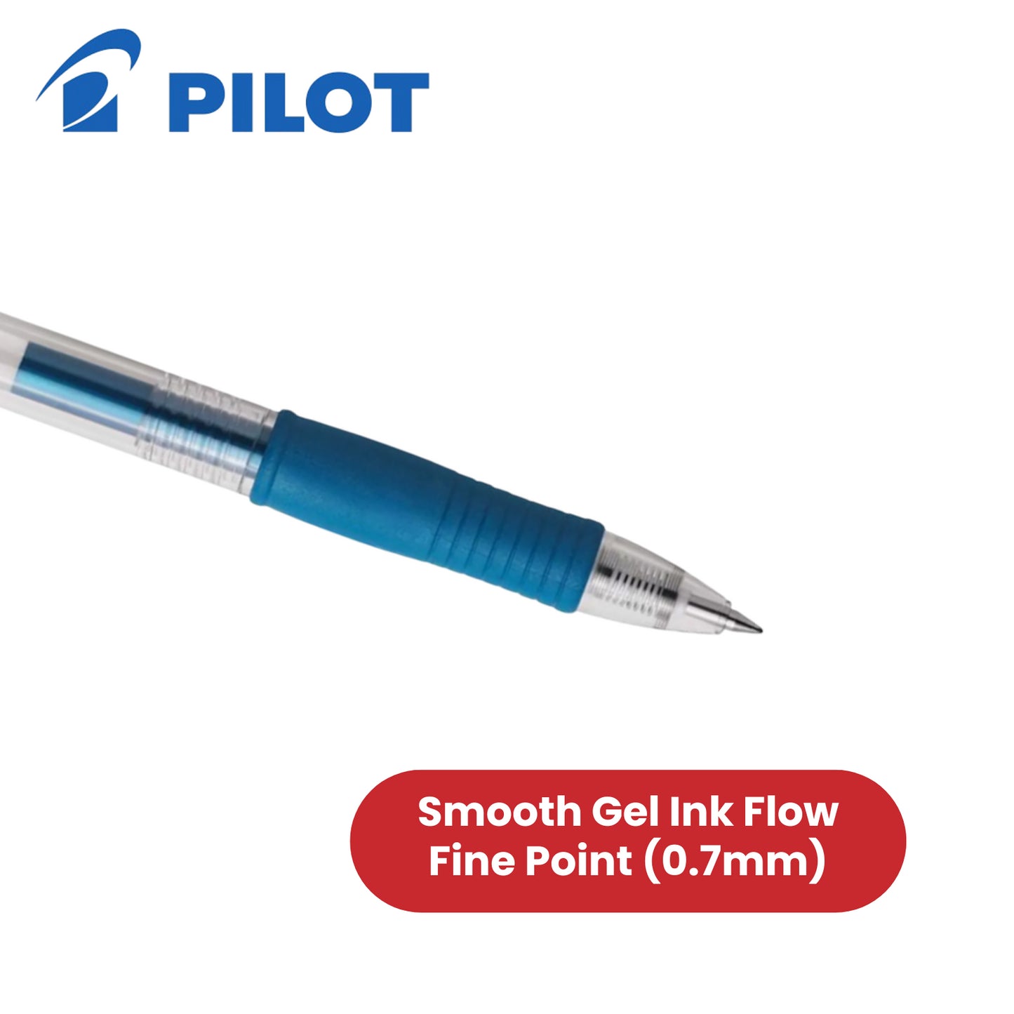 Pilot G-207 Retractable Gel 0.7 mm Medium Point Rollerball Pen - Metallic Blue