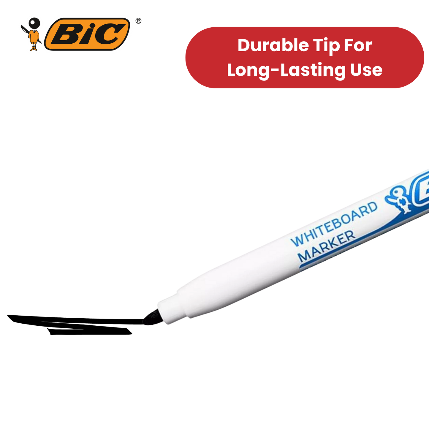 BIC Velleda 1721 Whiteboard Pens Black - Pack of 2
