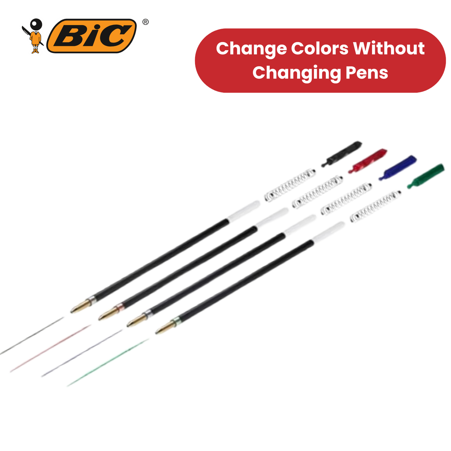 Bic 4 Colours Pro Ballpoint Pen 1.0mm - Single Pen