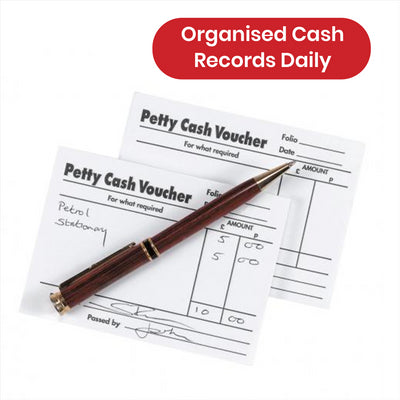5 Star Petty Cash Pad - 80 Sheets Finance Record Receipt Book for Cash Expenses & Receipts