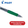 Pilot G-207 Retractable Gel Rollerball 0.7 mm Tip Medium (Single Pen) - Green