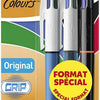 BIC 4 Colours Original Pens - Variety Pack of 3 - Includes Original, Grip and Pro
