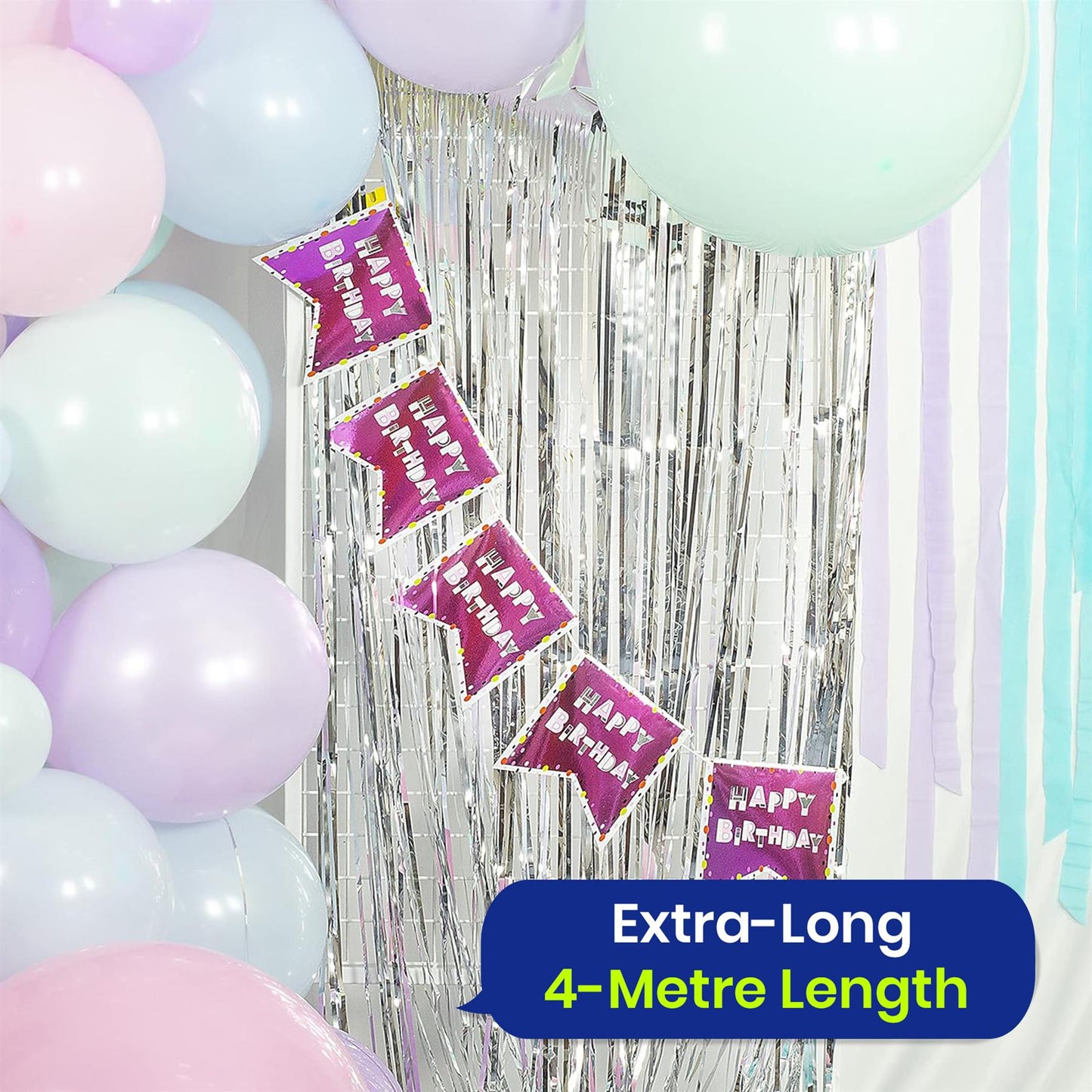 On The Wall Happy Birthday Pink Bunting - 4 Metres