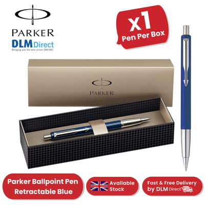 PARKER VECTOR BLUE BALLPOINT MEDIUM NIB BLUE INK - Pack of 1 to 5