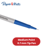 Paper Mate Flair Blue Felt Tip Pens 12 Pack, Medium Point 0.7 mm, Low Bleed