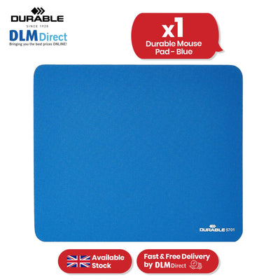 Durable Mouse Pad - Blue Smooth Surface, Lightweight & Non Slip Mouse Mat for Home, Office & Desk
