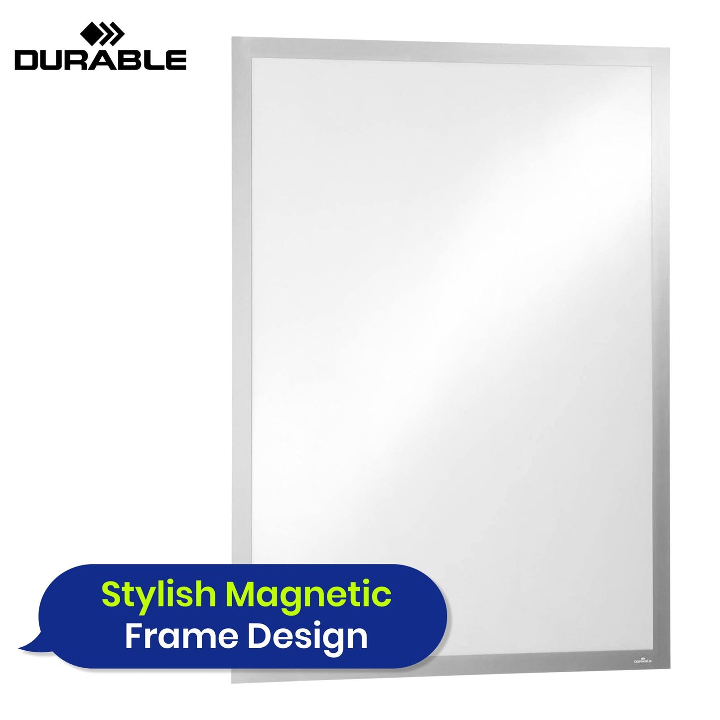 A1 Magnetic Poster Frame UV Resistant Peel & Stick Silver Display Frame for Paintings Photos Notices Ads Certificate