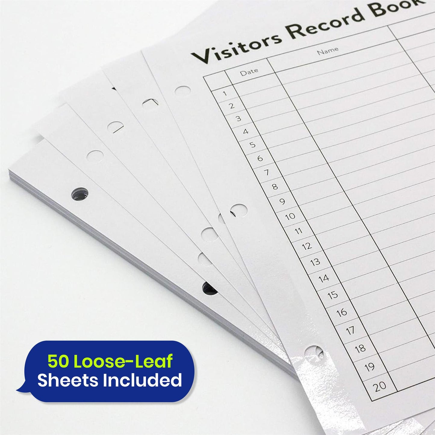 Visitor Book Refill A4 Sign-In Sheets with Durable Paper for Offices and Schools