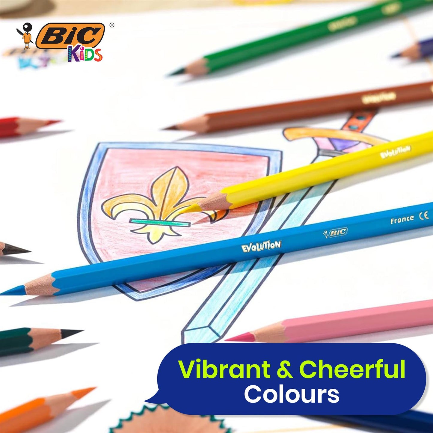 BIC Evolution Original Eraser Graphite Pencils, BIC Kids Couleur Felt Pens, BIC Kids ECOlutions Colouring Pencils, Set of 1