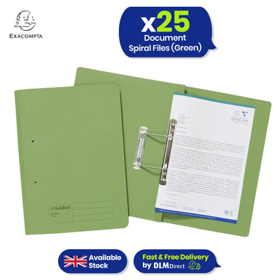 Exacompta Guildhall Spring Manilla Transfer File, 285gsm Blue Angel Certified Folder, Pack of 25