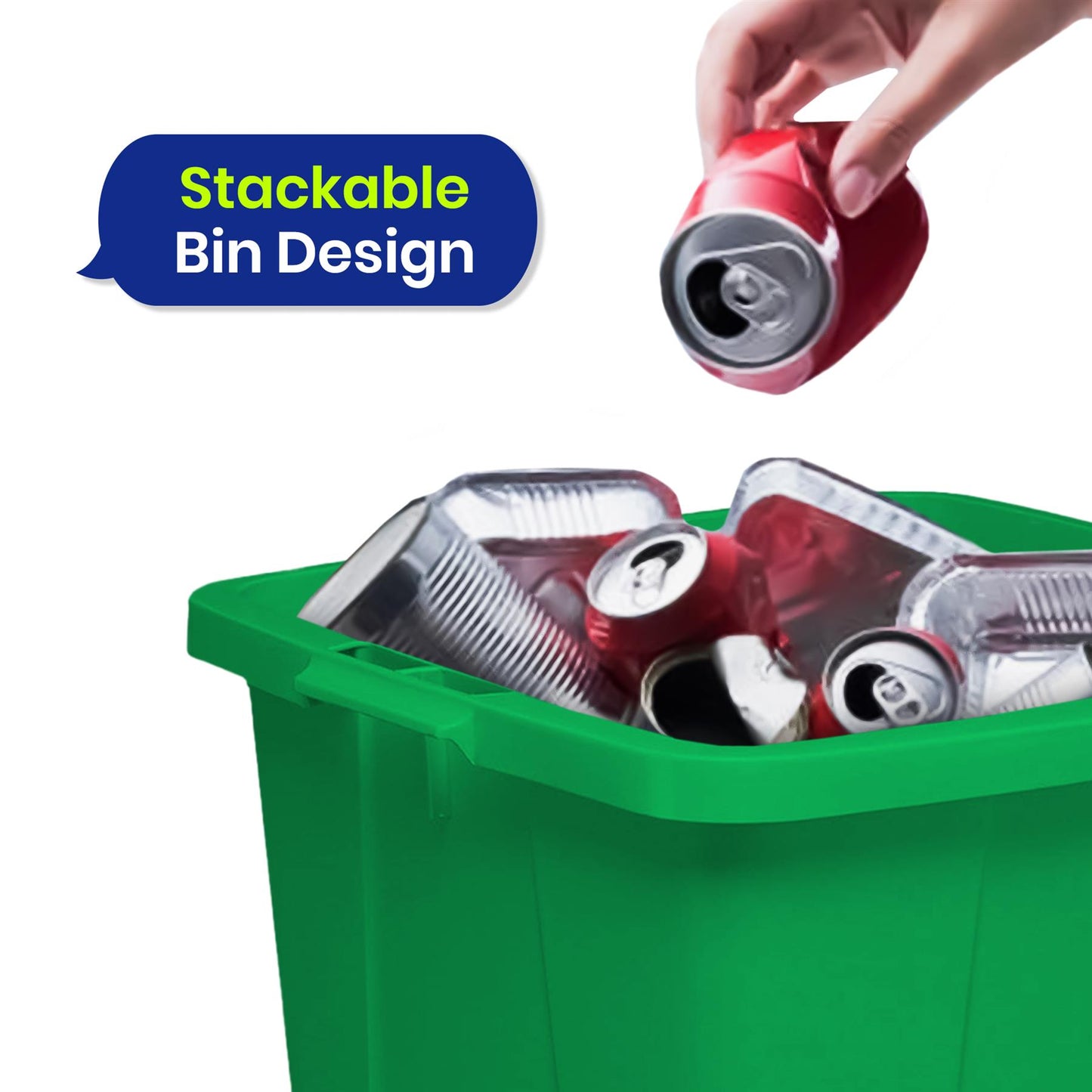 110L Bin Bags 25 Pack and 90L DURABIN Green Waste Bin Bundle Strong Recycled Plastic Set