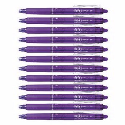 Pilot Frixion Clicker Retractable Erasable 0.7mm Tip Violet - Pack of 12