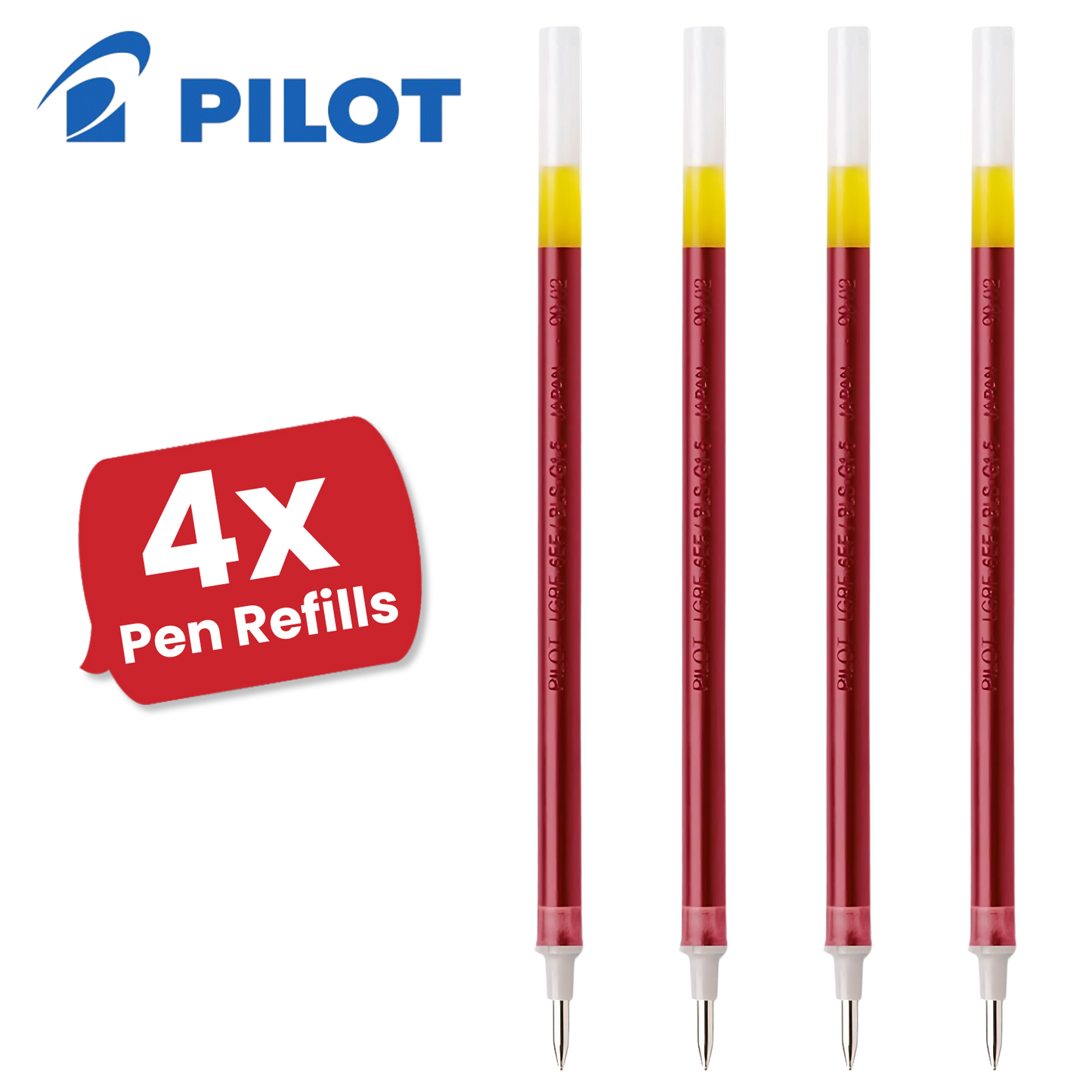 Pilot G1-05 Gel Pen Refill - Red Ink, Fine 0.5mm - Smooth, Precise Writing