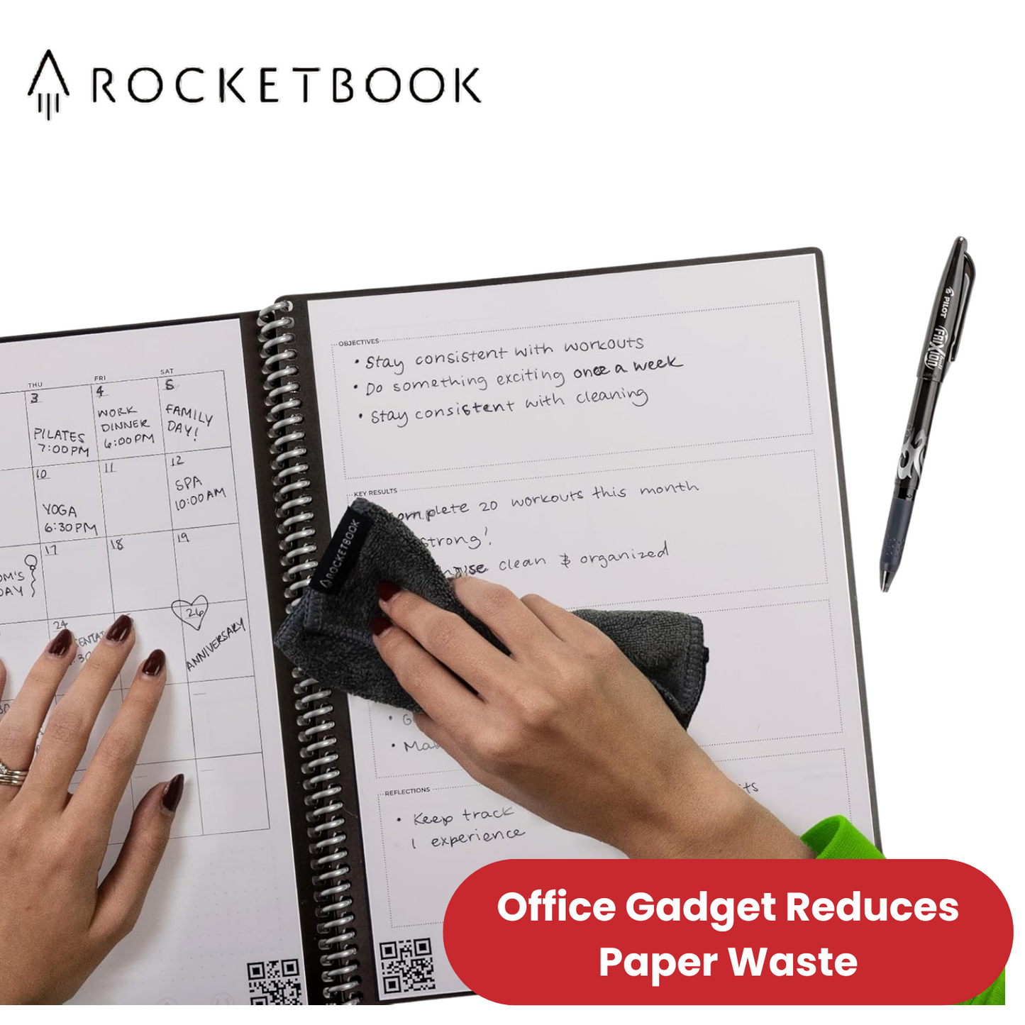 Rocketbook Core A4 Letter - Dotted Paper - TEAL