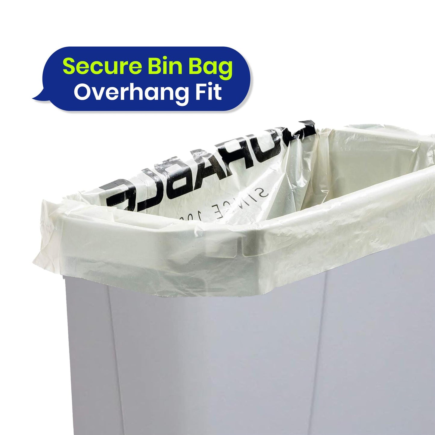 "DURABIN 90L Grey Bin with Yellow Lid and 25x 110L Recycled Bin Bags for Everyday Use