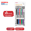 Zebra Gel BallPoint Plastic 0.7mm Fine Tip Retractable Pen, Quick Dry Pens for Schools (Pack of 5)