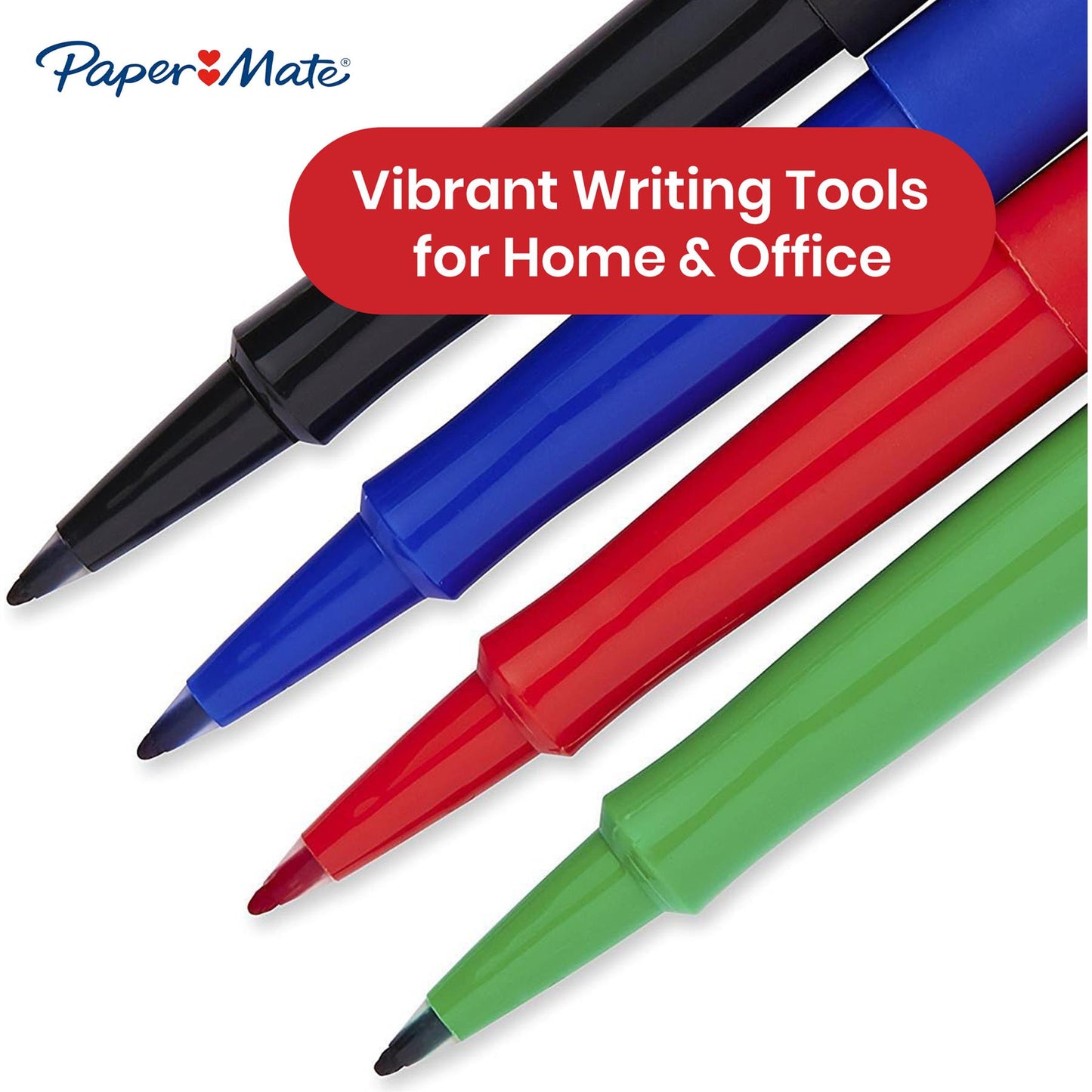 Papermate Flair Pack of 4 Black, 4 Blue, 4 Red, 4 Green