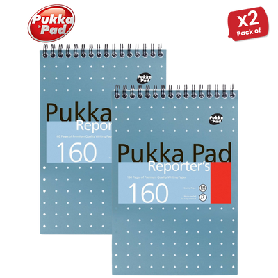 Pukka Reporter's Pad 160 pages - Lined - 2 Packs