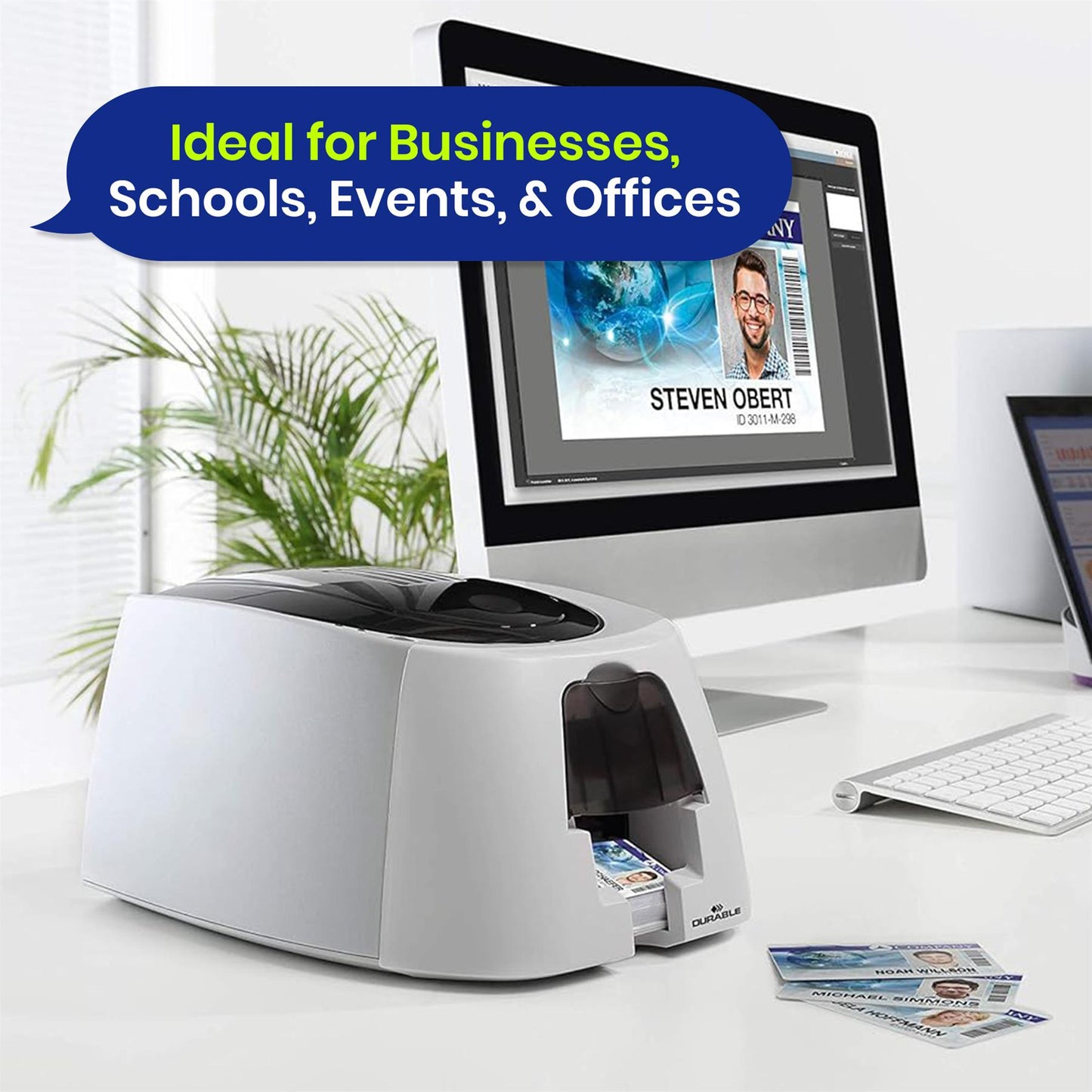Durable DURACARD ID 300 ID Card Printer with Colour Ribbon & Blank Cards
