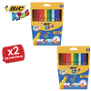 BIC Kids Visa Felt Pens Assorted Colours - Wallet of 12 - 1 to 5 Packs