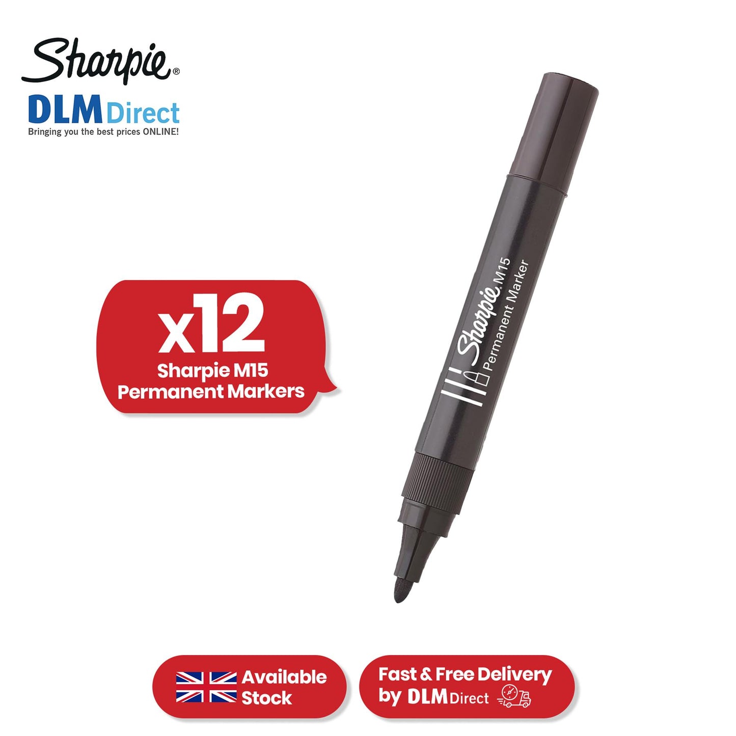 Sharpie M15 Permanent Markers Smudge-Bold Ink for Professional and School Use