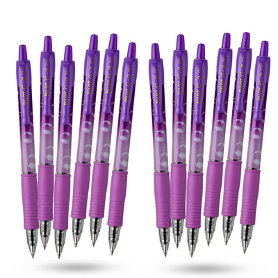 Pilot G2-07 - Bubbles - Violet - Blue Ink  - Box of 12