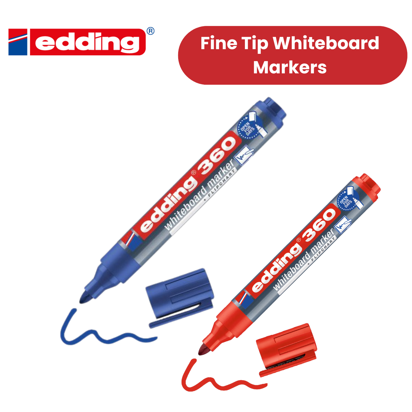 Edding 360 Drywipe Marker Assorted Pack of 4 - 1 to 5 Packs