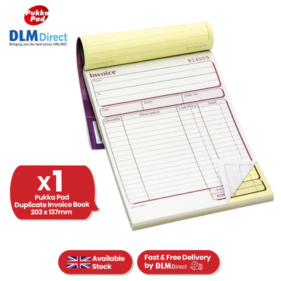 DU5842 Pukka Pad, Duplicate Invoice Book 203 x 137mm