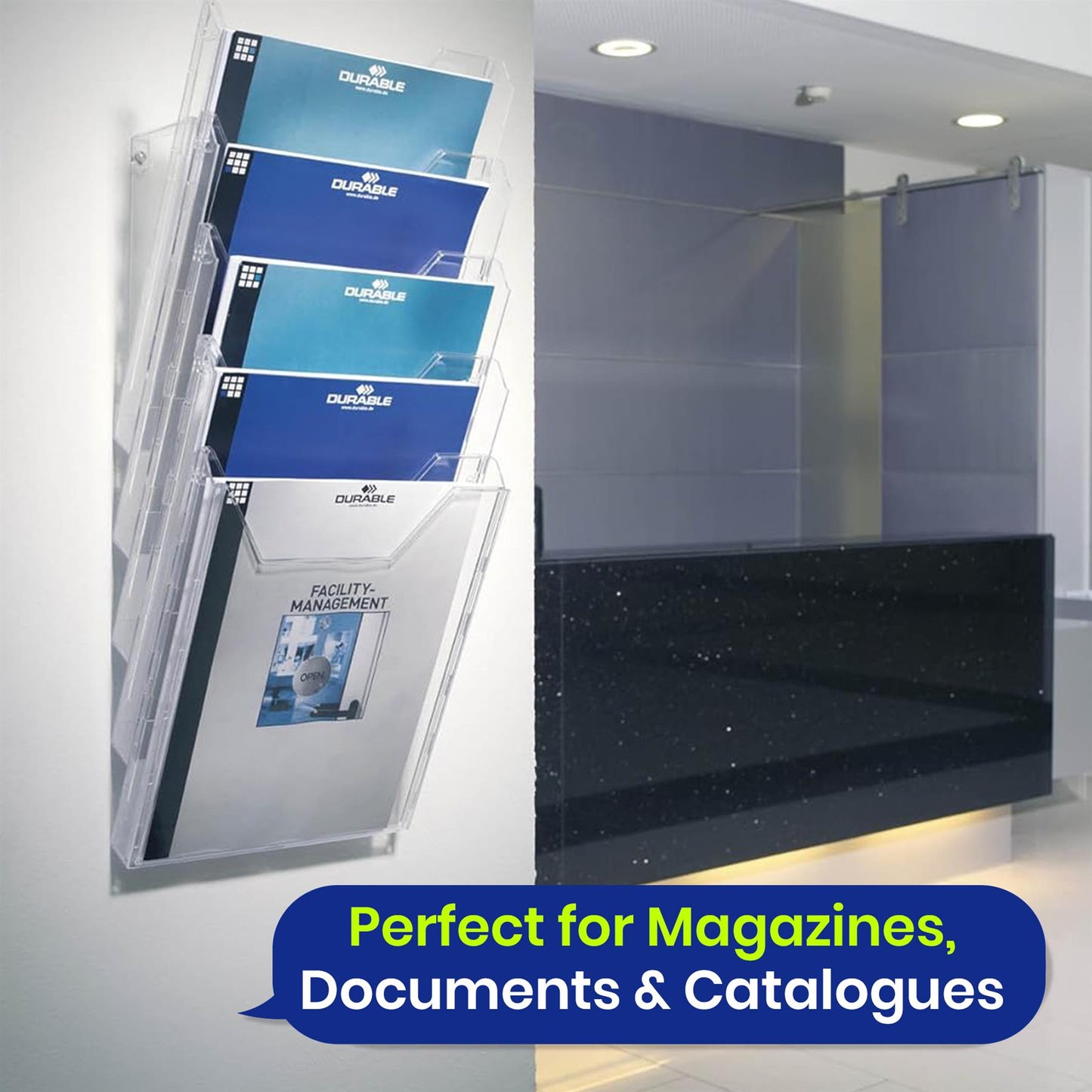 Large COMBIBOXX A4 Literature Holder Wall-Mounted or Tabletop Durable