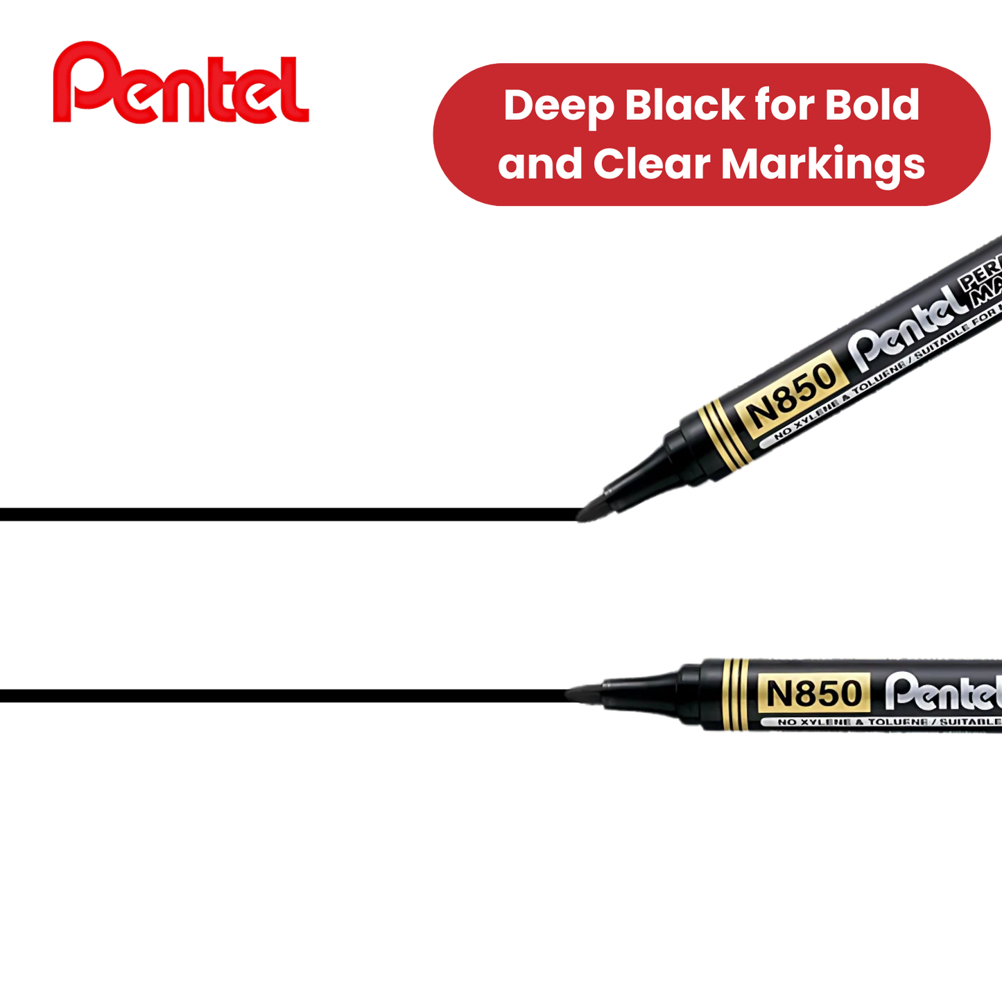 Pentel N850 Permanent Bullet Tip Black Marker