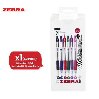 Z Grip 5 Assorted Coloured Pens Retractable 2mm Bullet Tip Pen Pastel Quick Drying Ink Felt Tip Pens for Journals, Sketching & Creative Writing (Pack of 50)