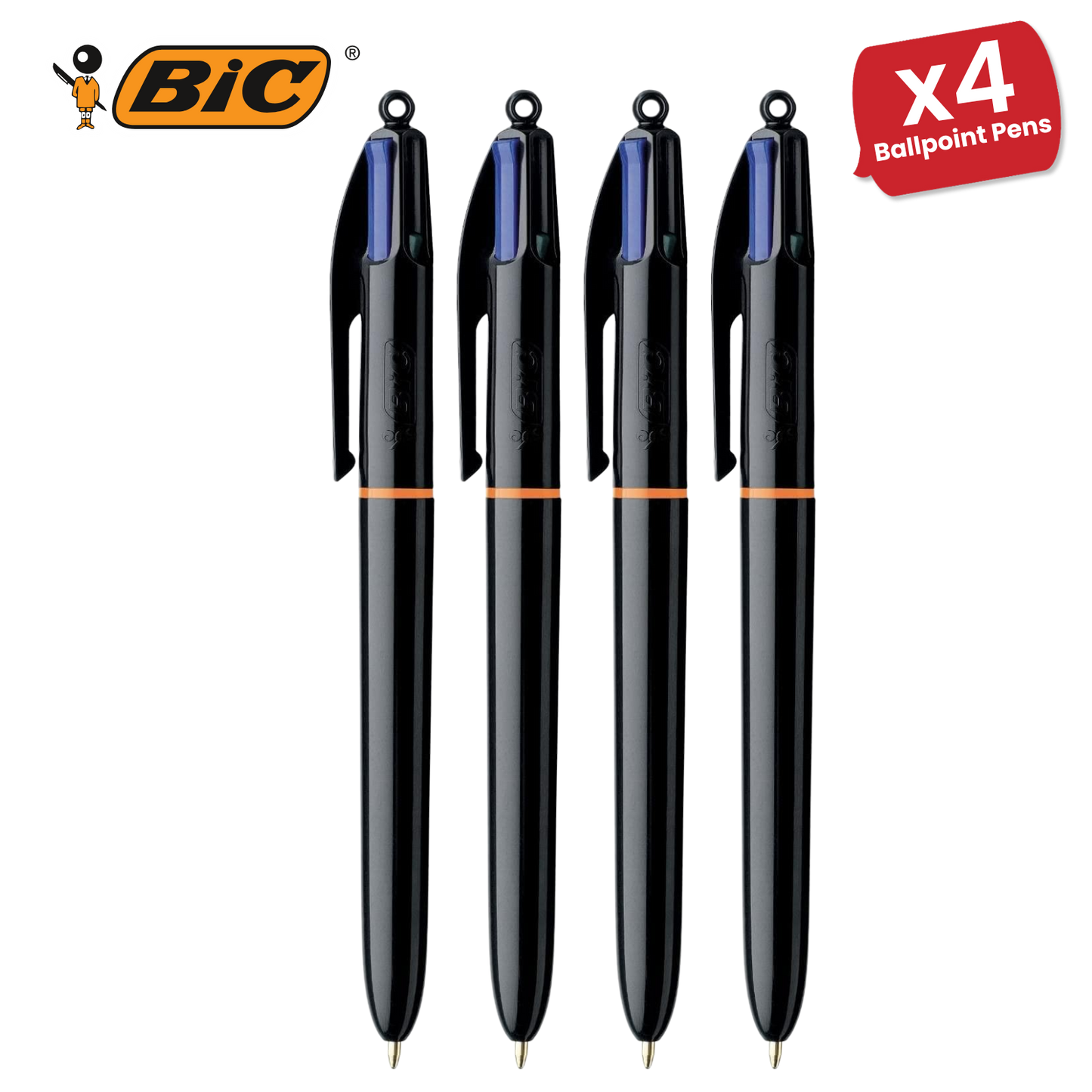 Bic 4 Colours Pro Ballpoint Pen 1.0mm - Single Pen