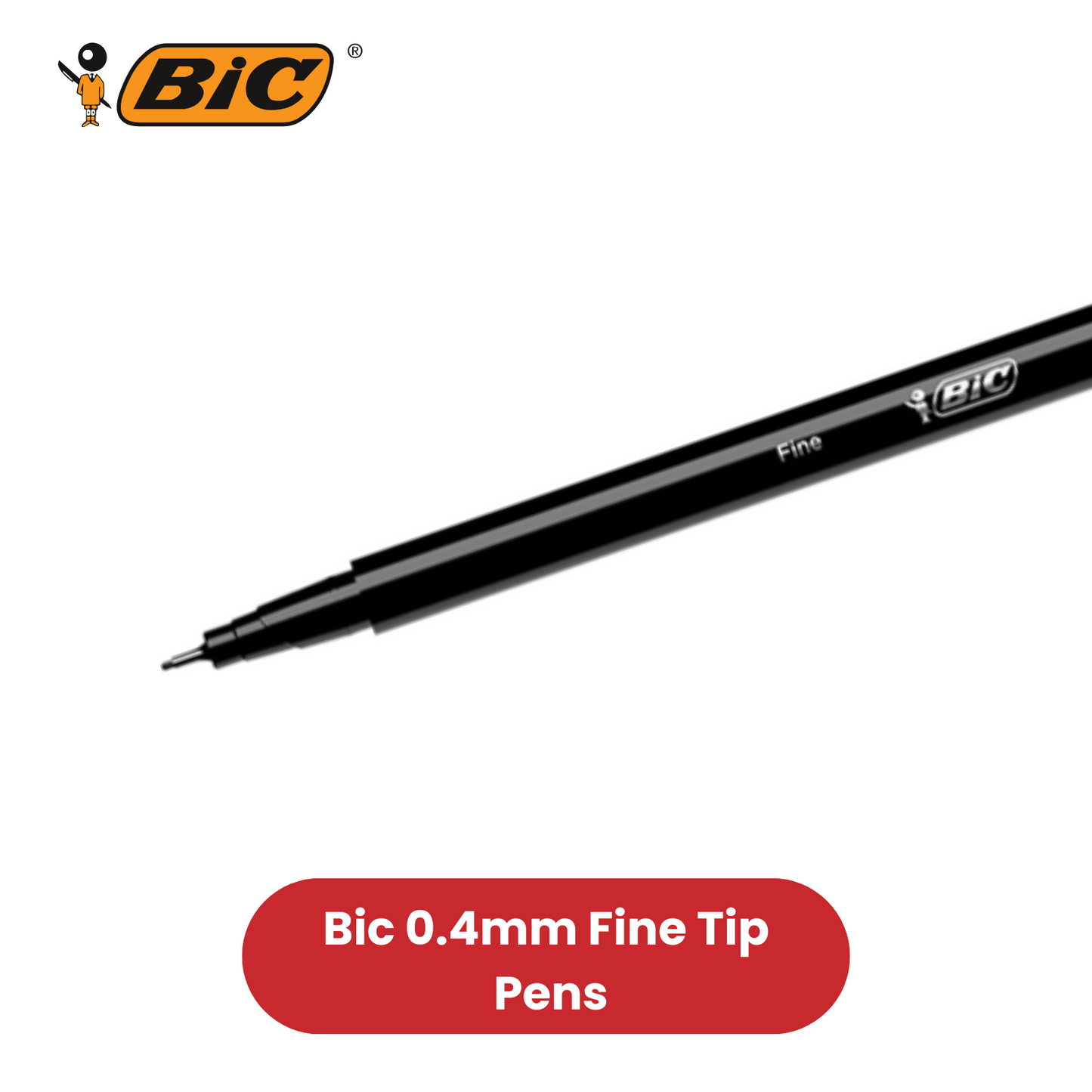 BIC Intensity Fine Felt Tip Pens Fine Point Assorted Colours - Doypack of 20
