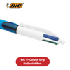 BIC 4 Colours Extra-Comfort Grip - Single Pen - 3 to 24