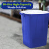 Durable Durabin Blue Waste Bin 90L Stackable Plastic Bin with Sturdy Handles