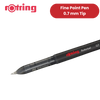 rOtring Rollerball Pen Fine Point 0.7mm - Black Ink, Smooth & Precise Writing